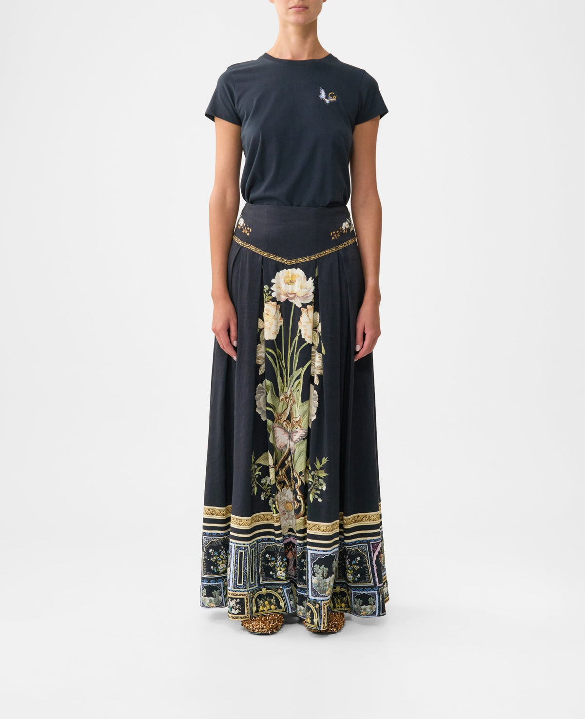 CORSET WAIST MAXI SKIRT