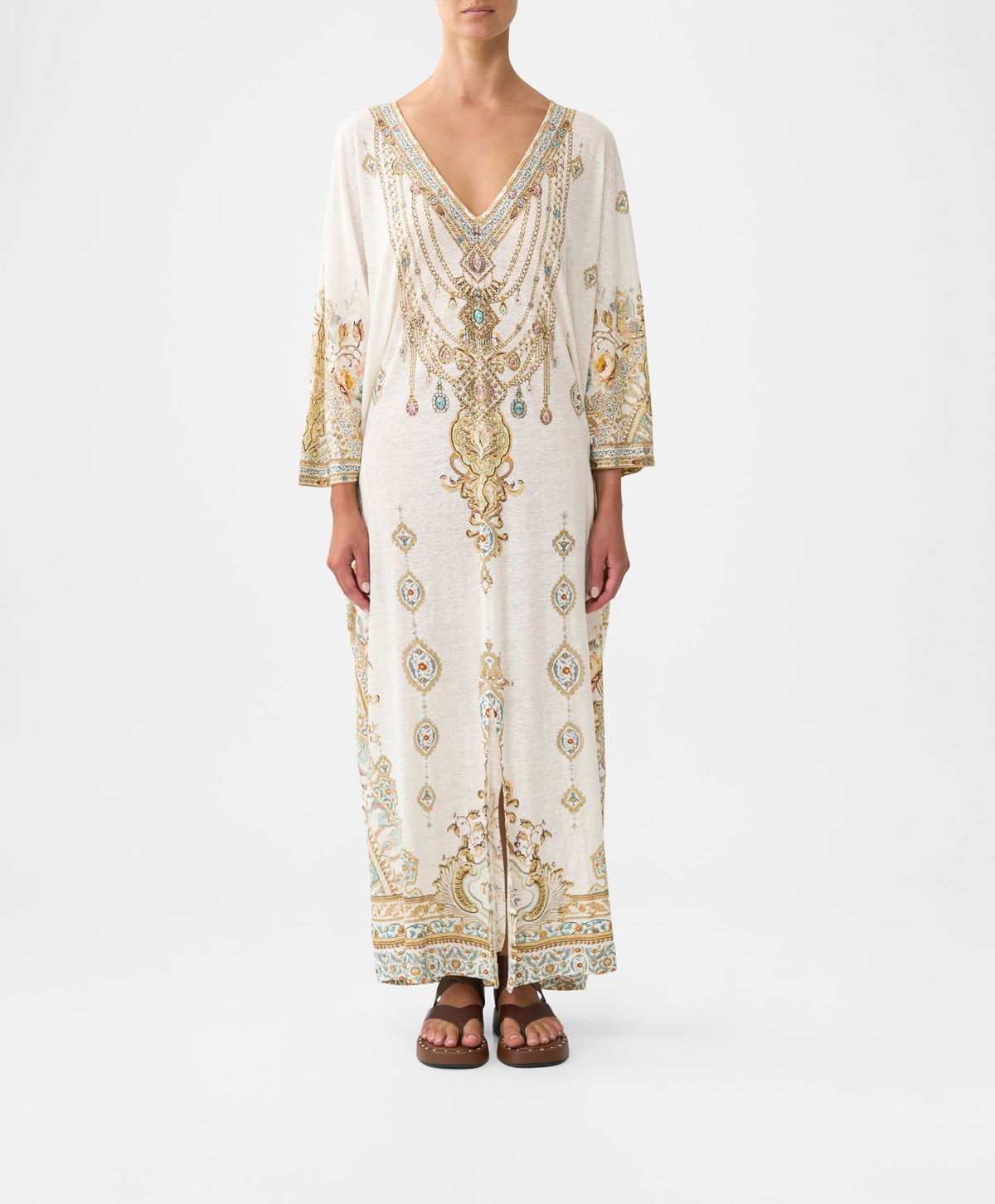 V NECK BATWING KAFTAN