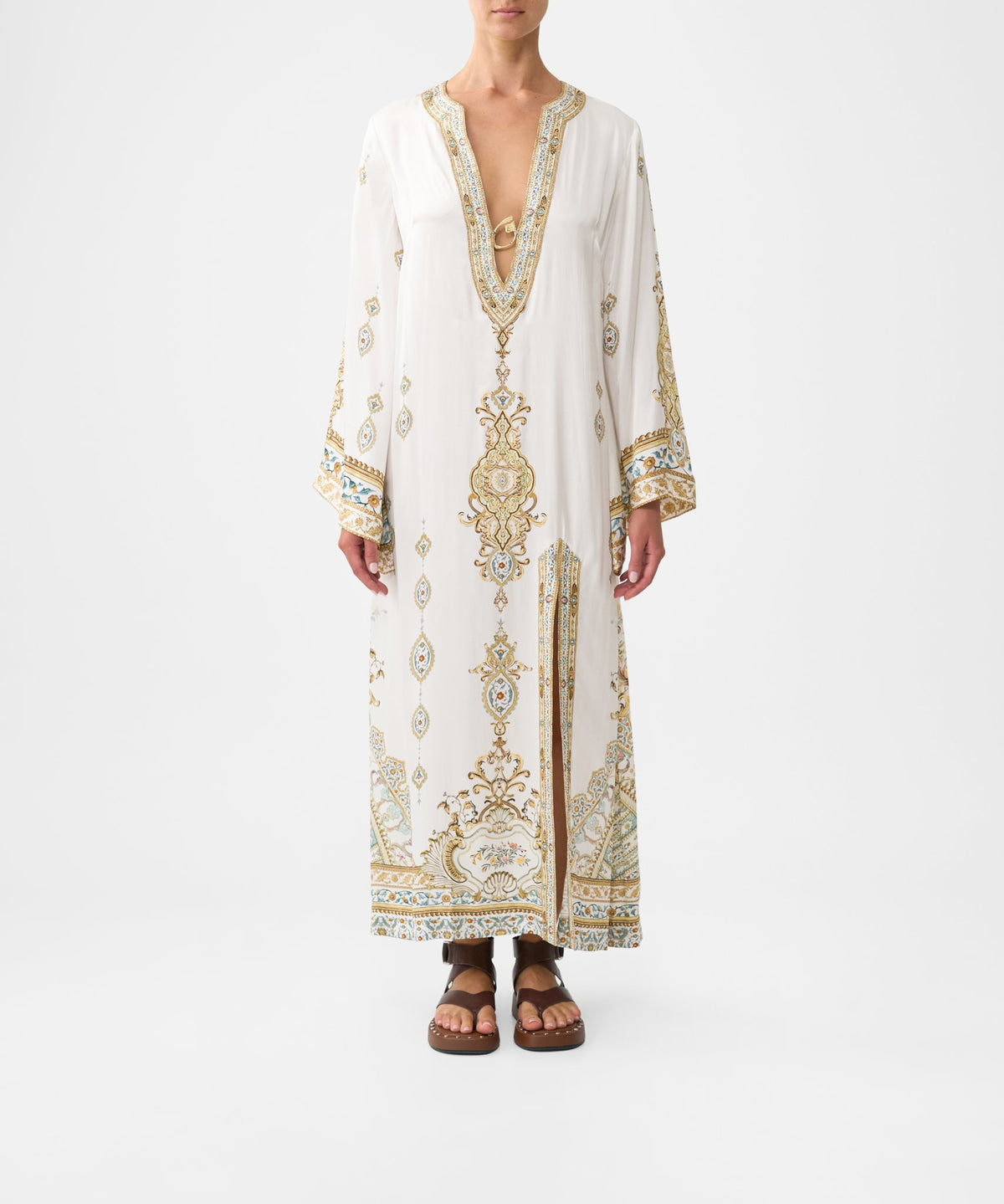 DEEP V NECK HARDWARE KAFTAN