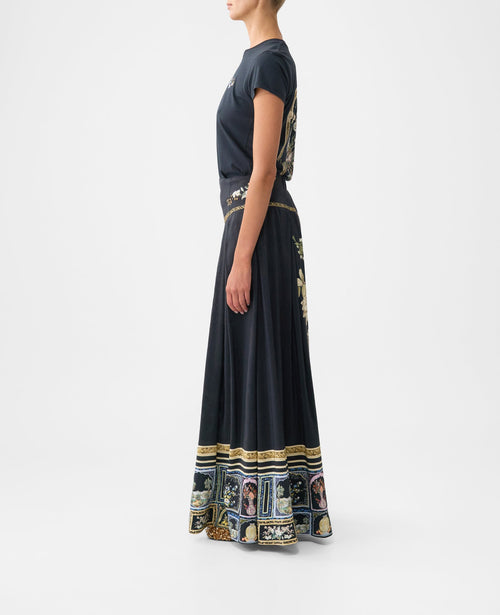 CORSET WAIST MAXI SKIRT