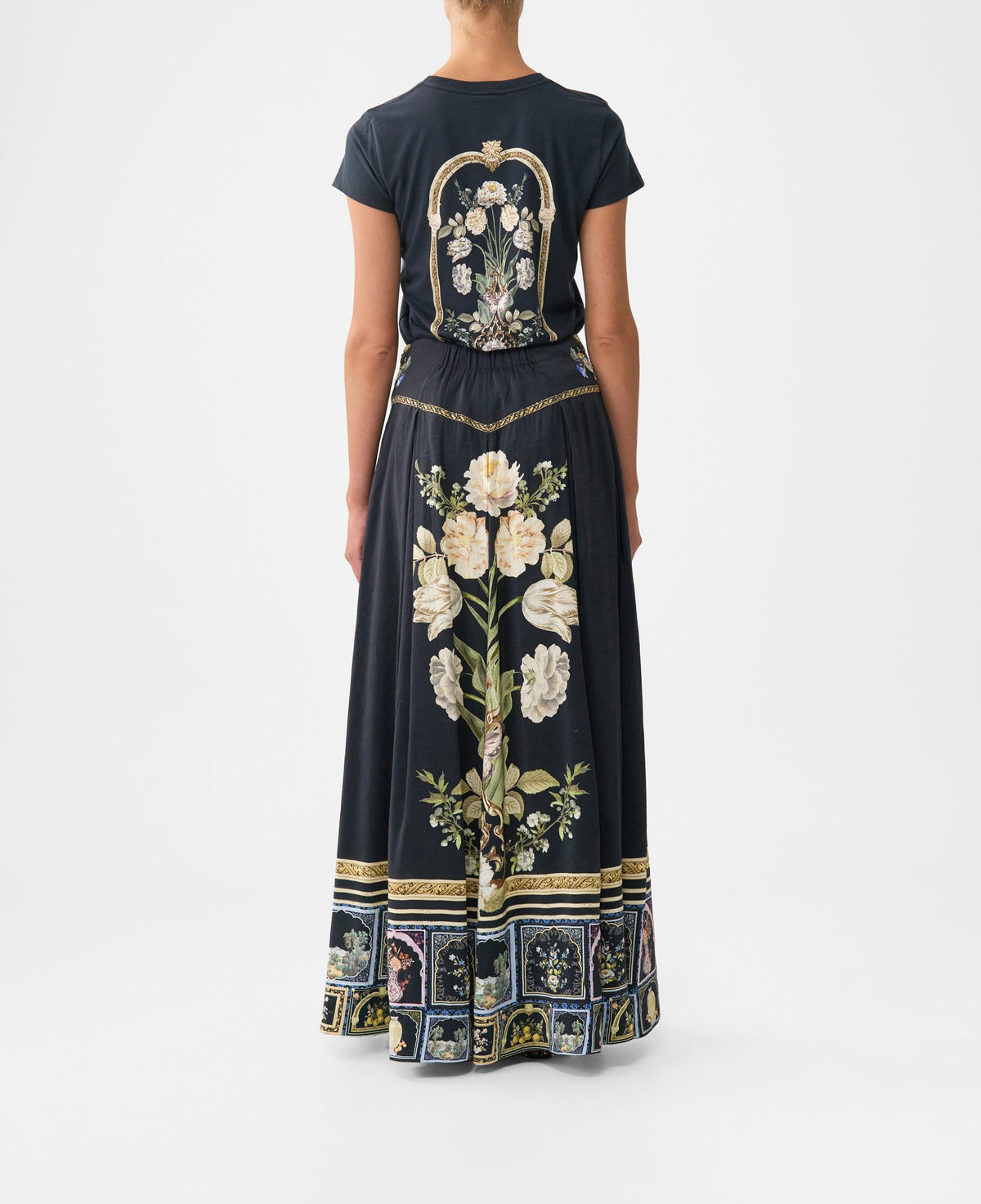 CORSET WAIST MAXI SKIRT