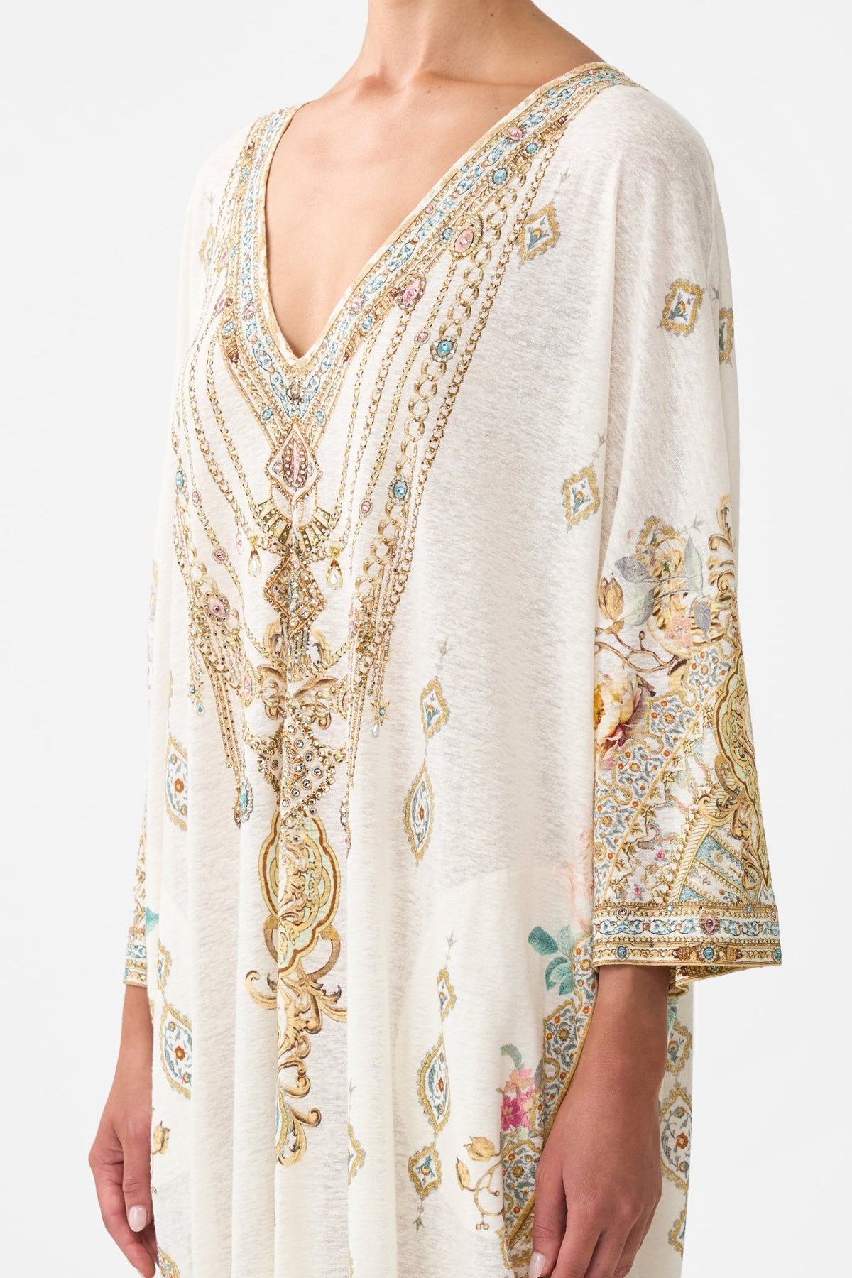 V NECK BATWING KAFTAN