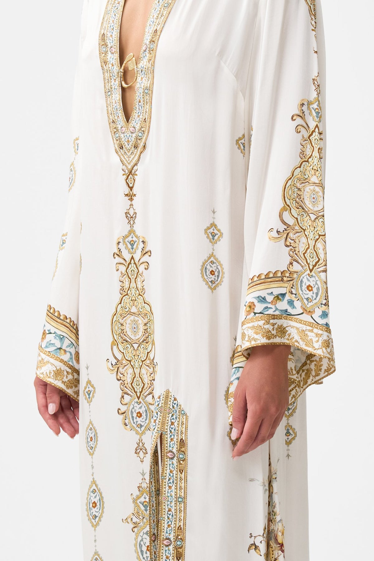 DEEP V NECK HARDWARE KAFTAN