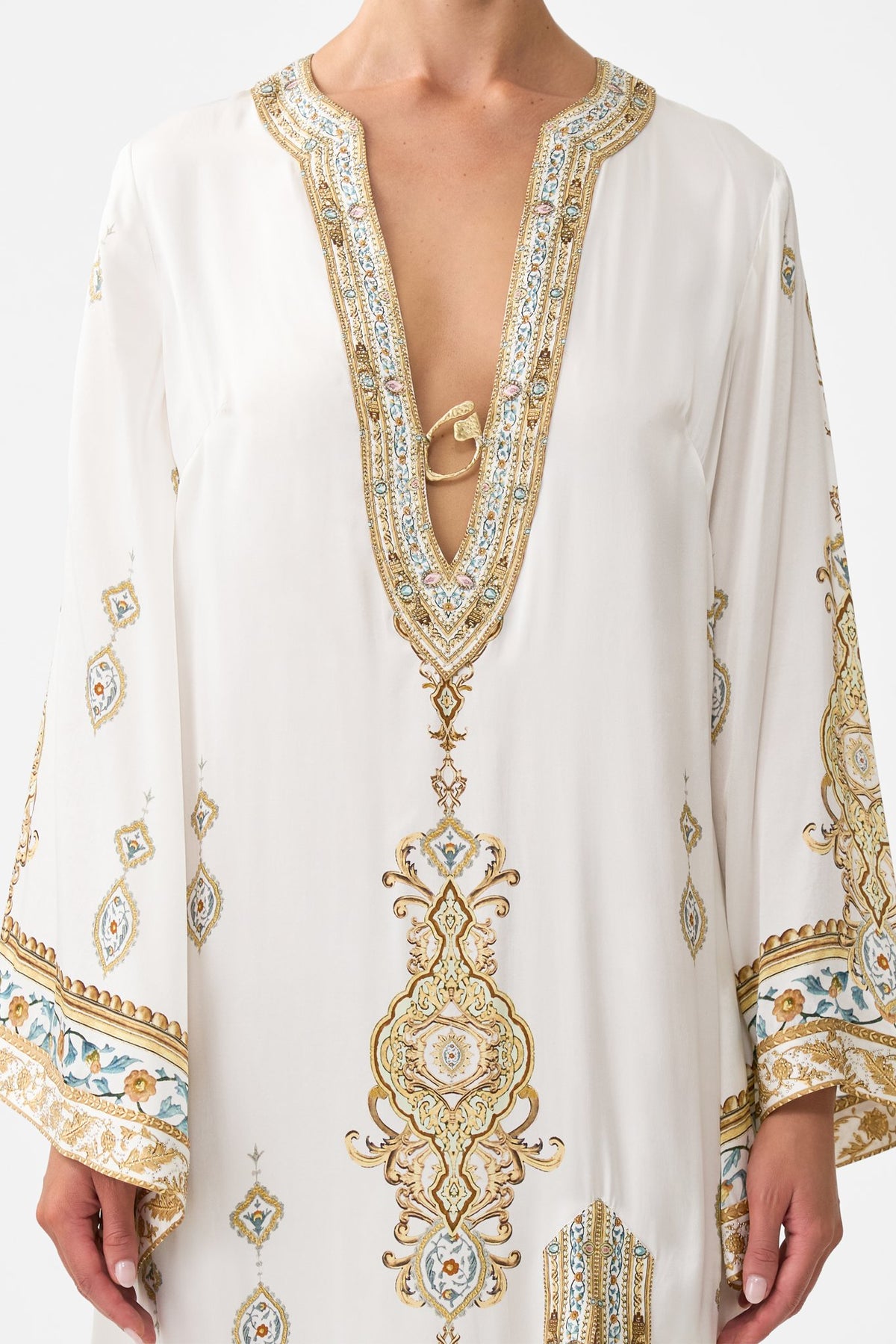 DEEP V NECK HARDWARE KAFTAN